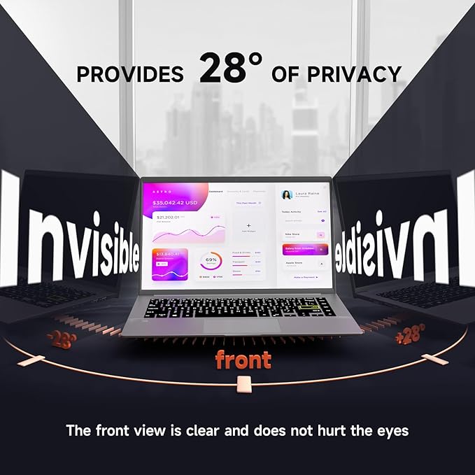 Laptop Privacy Screen 15.6 Inch Compatible - Image 3