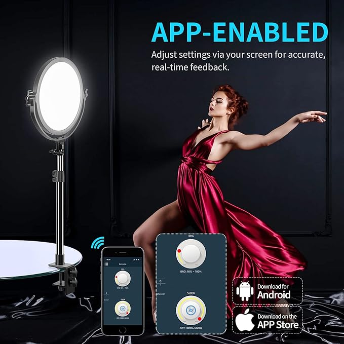 GVM Desk Mount LED Video Light, Bi-Color Professional Light - Image 4