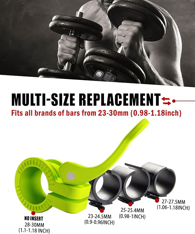 Mini Barbell Clips 1 inch I Multi-Size Adjustable Barbell Collar I 1 inch - Image 2