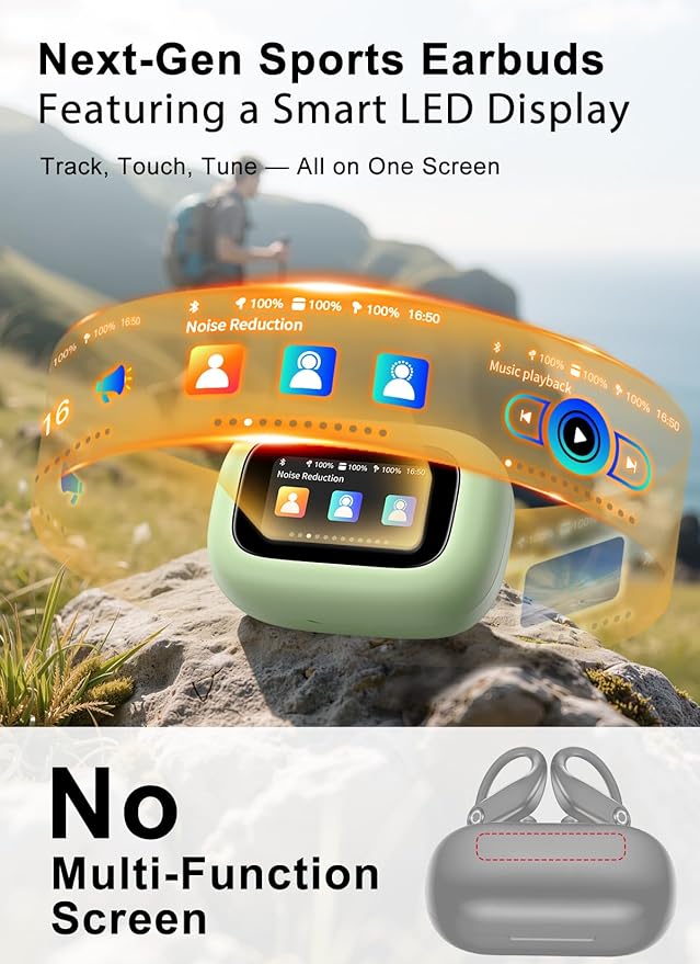 Wireless Earbuds, ANC Noise Cancelling Sport Ear Buds - Image 2