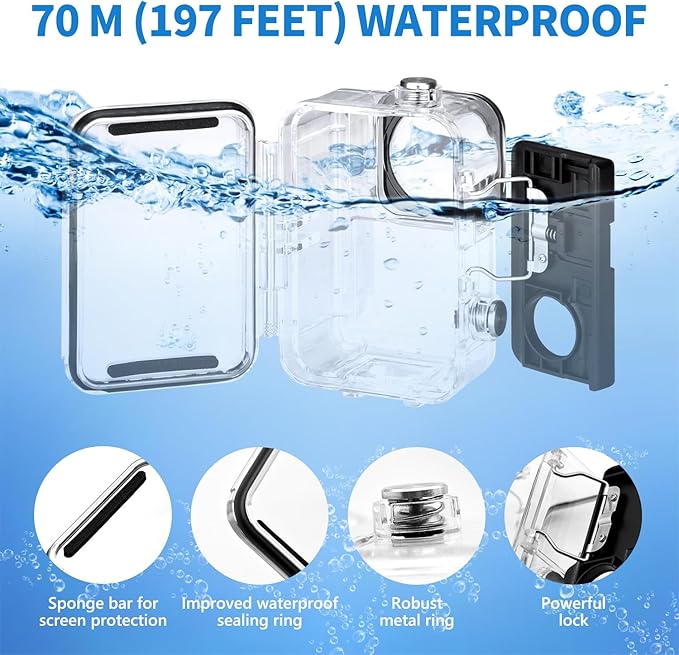 Accessories Kit for DJI Osmo Action 5 Pro/4/3 Black, SGIP Waterproof Protective - Image 3