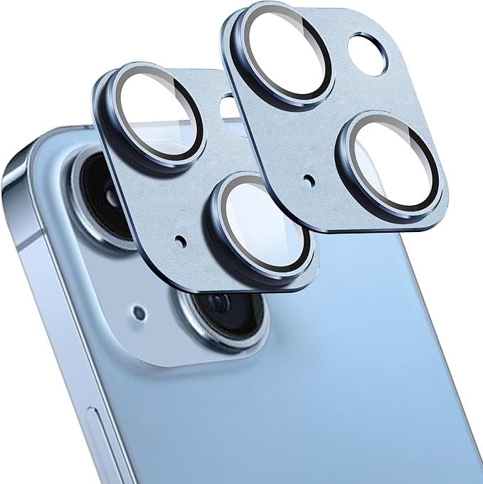 2 Pack Camera Lens Protector for iPhone 14 / iPhone 14 Plus, AR Tempered Glass by SHANG+PIN+JIA