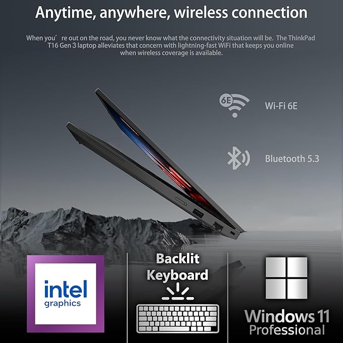 Lenovo ThinkPad T16 Gen 3 Business Laptop 16” FHD+ Display, Intel Ultra 7-155U - Image 4
