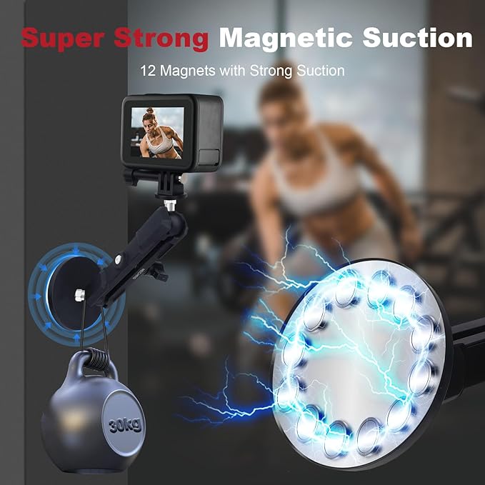 Magnetic Camera Mount for Action Camera, 12 Strong Magnet Base - Image 4