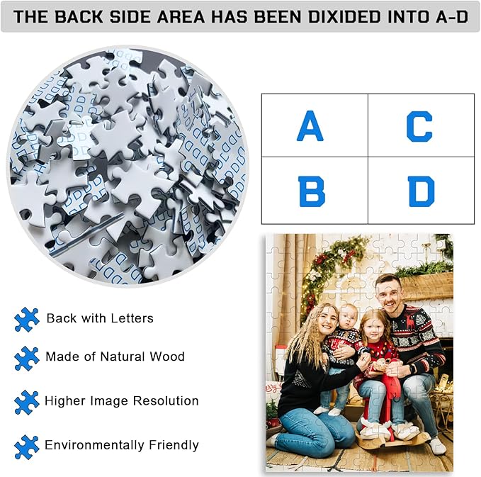 Custom Puzzle 120/200/300/500/1000/1500 Pieces, Personalized Puzzle from Your - Image 3
