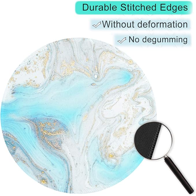 ITNRSIIET Round Mouse Pad with Stitched Edge Premium-Textured Waterproof - Image 5