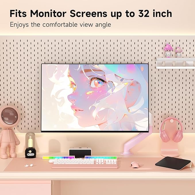 Suptek Monitor Mount Gas Spring Monitor Arm Desk Mount Fully Adjustable Fits - Image 4