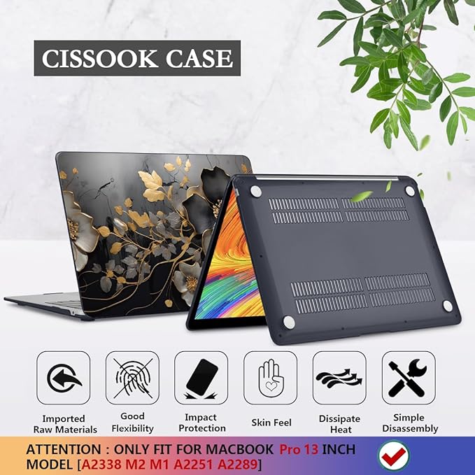 CISSOOK Compatible with MacBook Pro 13 inch Case M2 2025-2020 A2338 M1 A2251 - Image 6