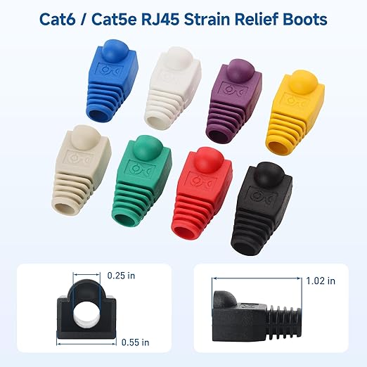 Cable Matters 100-Pack Cat6 / Cat5e RJ45 Strain Relief Boots, RJ45 Boot - Image 2