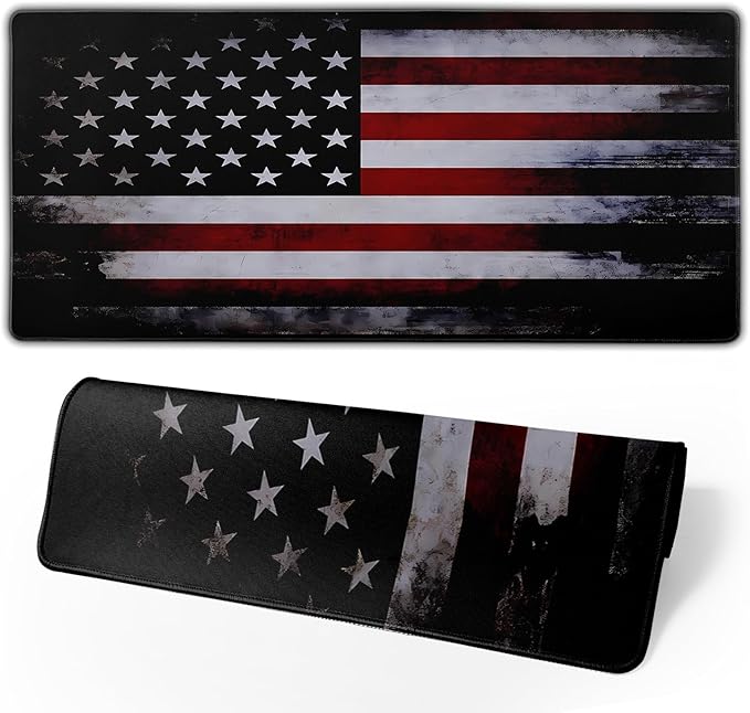 Gaming Mouse Pad American Flag Mouse Mat Non-Slip Rubber Carpet Pad by Brecoy