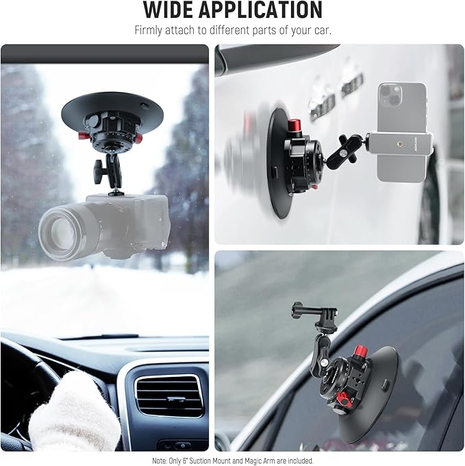 NEEWER 6" Suction Cup Camera Mount - Image 4