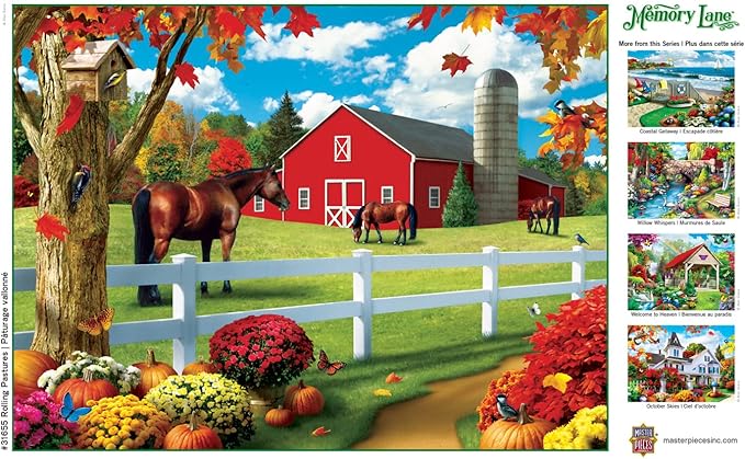 MasterPieces - 300 Piece Jigsaw Puzzle, Large EZ Grip Shapes, Rolling Pastures - Image 8