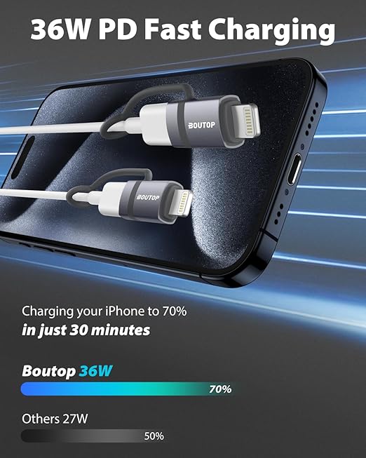 USB C to Lightning Adapter Support 36W PD Fast Charging - Image 2