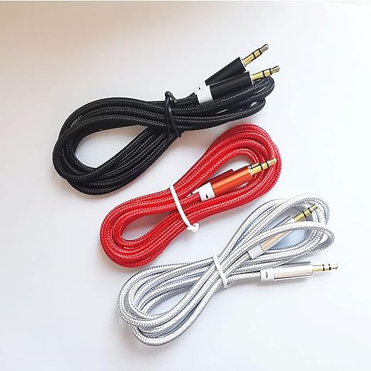 3.5mm Nylon Braided Stereo Audio Cable, 4.9ft/1.5m Male to Male Aux Cord Audio - Image 5