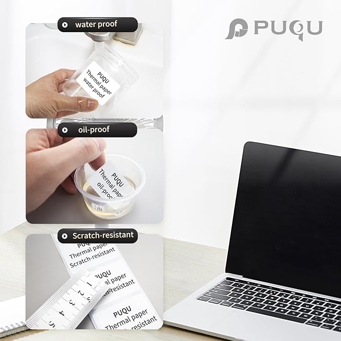 PUQU 30x20mm Direct Thermal Sticker Labels, Self-Adhesive All-Purpose Label - Image 3