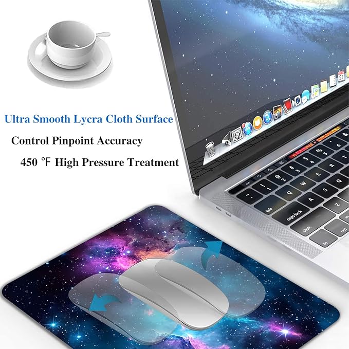 Blue Galaxy Space Mouse Pads for Desk, Portable Wireless Computer Mouse pad - Image 5