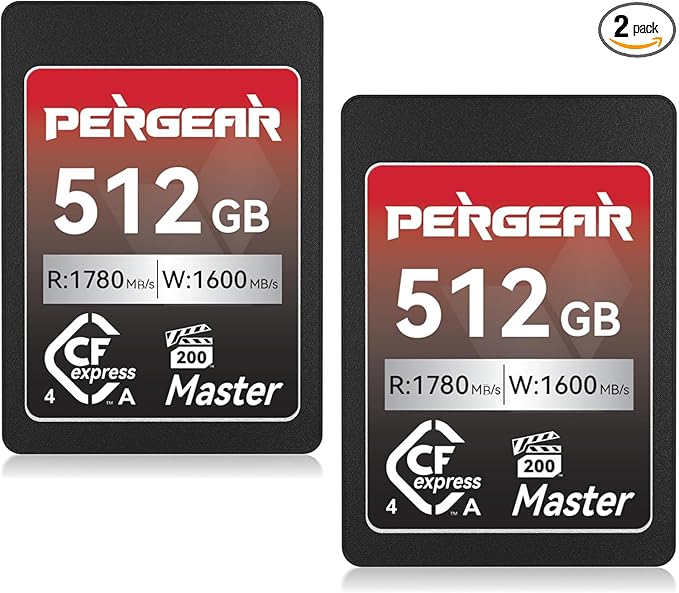 Pergear 512GB CFexpress 4.0 Type A Memory Card, 8K 30P Record, Compatible by PERGEAR