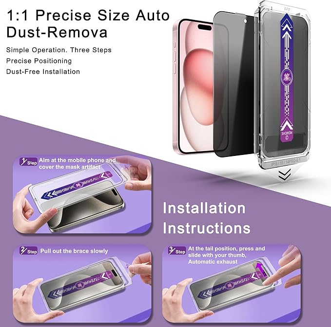2 Pack Privacy Screen Protector - Image 3