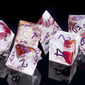 Haxtec DND Dice Set Rose Flower Sharp Edge Dice by HaxtecDice