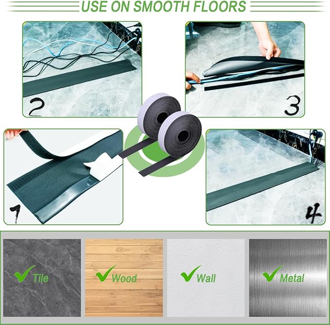 Floor Cable Covers - 10ft Oxford Fabric Cord Protector - Image 4