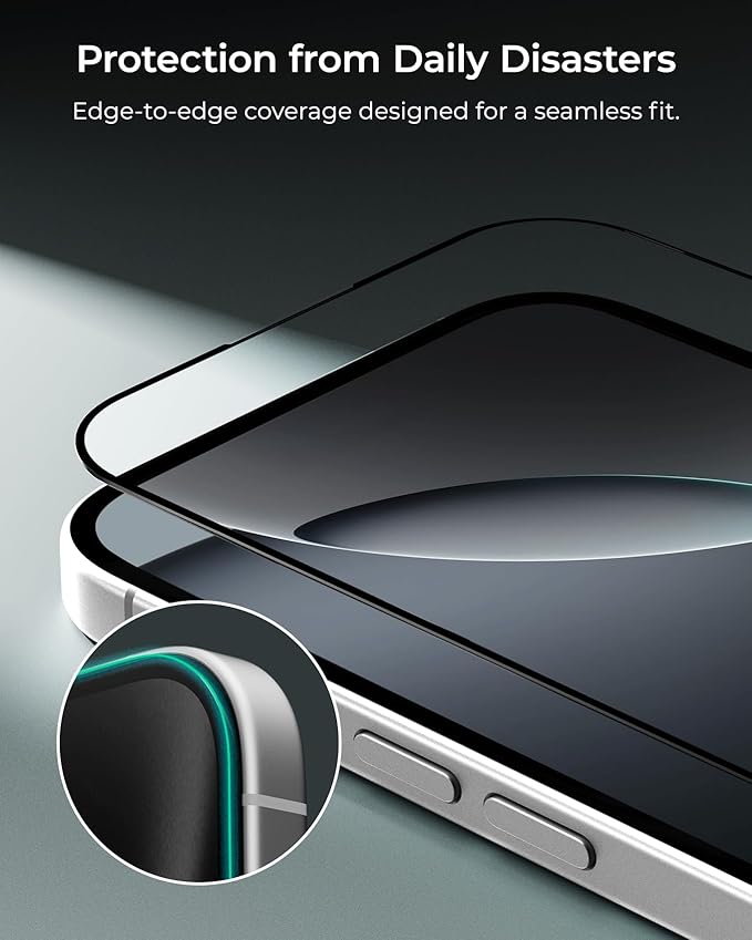 iOttie Terra iPhone 16 Tempered Glass Screen Protector Military Grade 9H - Image 3