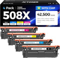 508X Toner Cartridge Set 4-Pack High Yield Replacement by JCTONER
