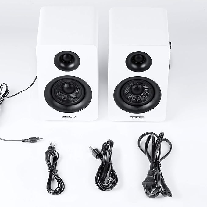 SW208 3" Active Bluetooth 5.0 Bookshelf Speakers – 60W Carbon Fiber Speaker Unit - Image 7