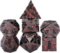 Crack Glitter Metal Dice, RPG Polyhedral Stripe Dice by Maywin