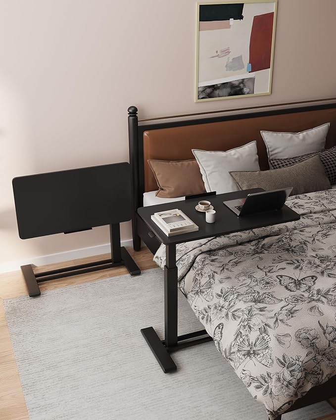 FLEXISPOT H7 PRO Mobile Standing Desk Adjustable Overbed Table Pneumatic - Image 3