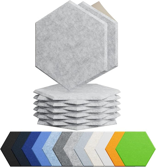 12 Pack Acoustic Panels Self Adhesive Sound Proof Foam, High Density Sound by Amantech