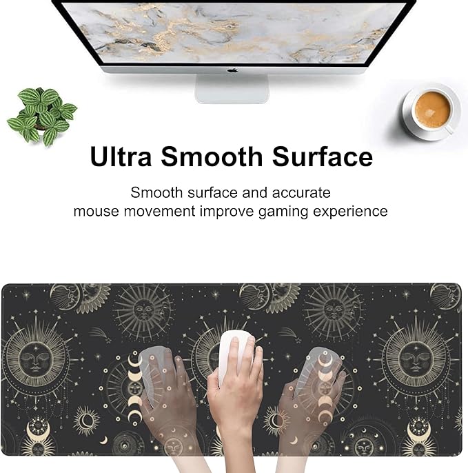 Phase of The Moon Desk Mat, Large Moon Phase Changes Gaming Keyboard Mouse Pad - Image 5