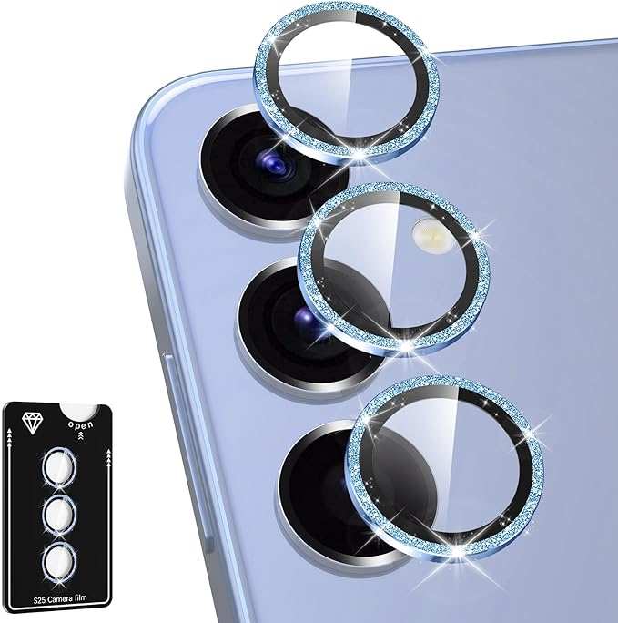 for Samsung Galaxy S25 Camera Lens Protector, Individual Metal Ring Tempered by Btscase