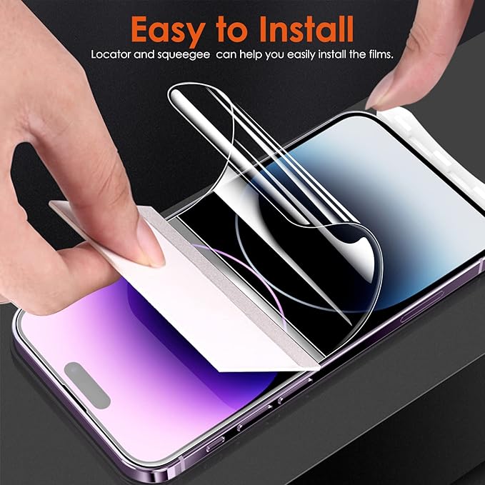 Hydrogel Film Screen Protector for iPhone 14 Pro/iPhone 14, Soft TPU - Image 5