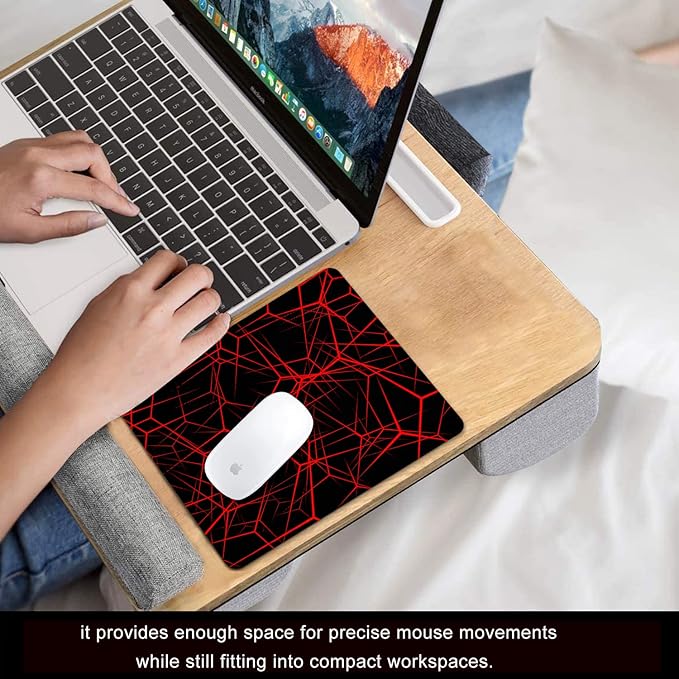 Abstract Lines Mouse Pad Personalized Design, Non-Slip Surface, Rubber Base - Image 6