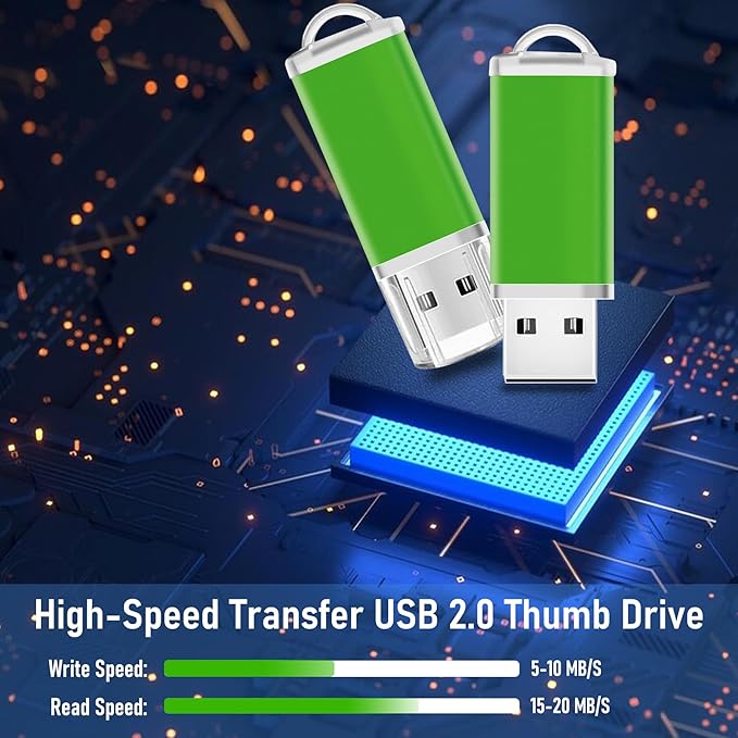 8GB USB Flash Drive 20 Pack Nicepicten Bulk USB 2.0 Thumb Drives 20Pack Metal - Image 2