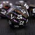 Metal Dice Set DND, Metallic Glitter Stripes D&D Dice Set by Maywin