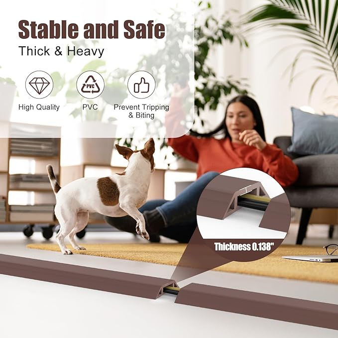 Eapele 10 ft Floor Cord Cover Heavy Duty Cable Protector, Cord Covers - Image 4