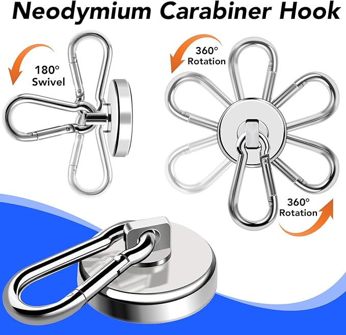 LOVIMAG Magnetic Hooks Heavy Duty, 150LBS Super Strong Magnet Hooks Magnetic - Image 5
