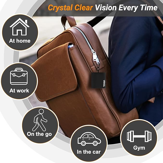 2-Sided Glasses Cleaner & Polishing Cloths, Portable Glasses Cleaning Kit - Image 2