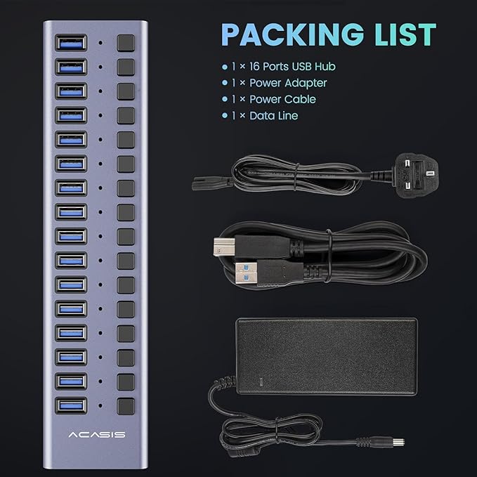 90W Powered USB Hub - Image 9