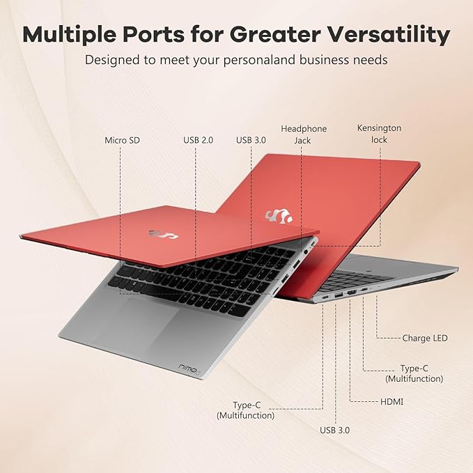 NIMO 15.6" IPS FHD-Gaming-Laptop, AMD Ryzen 5 6600H 6-Cores 660M GPU 64GB DDR5 - Image 6