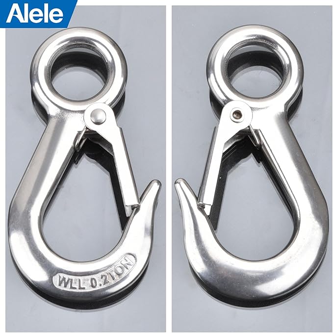 Alele 0.5T Crane Scale Grab Hooks, Slip Hooks, Stainless Steel Lifting Hook - Image 2