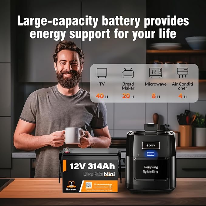 12V 314Ah LiFePO4 Lithium Battery Max. 4019Wh Energy, 15000+ Deep Cycles - Image 8