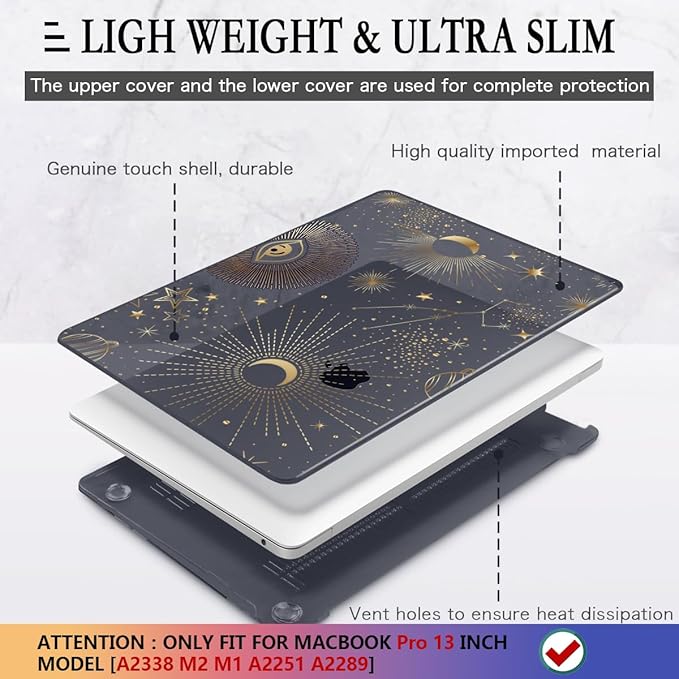 CISSOOK Case for MacBook Pro 13 Inch 2025-2020 Release Model M2 Chip A2338 M1 - Image 4