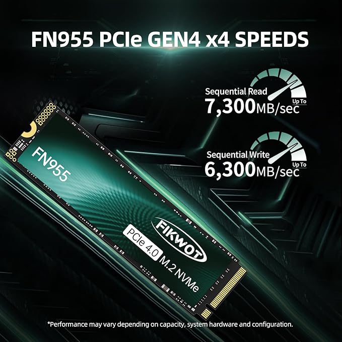 FN955 4TB NVMe SSD M.2 2280 PCIe Gen4x4, 3D NAND TLC Flash Internal Solid State - Image 2