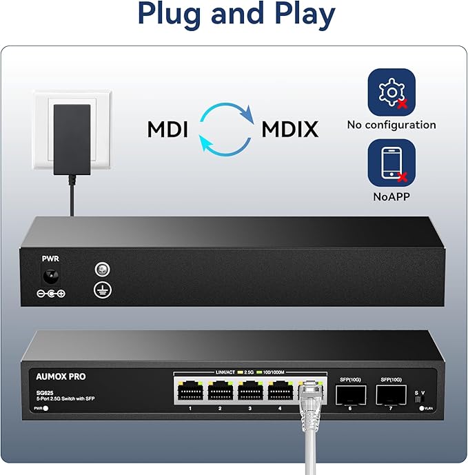 7 Port 2.5Gb Unmanaged Ethernet Switch - Image 5