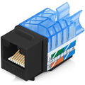 Everest 45° Angled RJ45 Cat5e Keystone Jacks 10-Pack in Black by EverestMediaSolutions