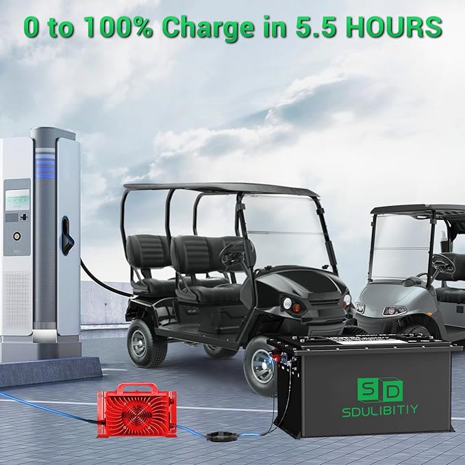48V 105Ah LiFePO4 Lithium Golf Cart Battery, Built-in Smart 200A BMS, - Image 7