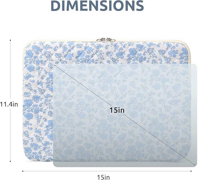 Puffy Laptop Sleeve 13-15.6 Inch Cute Quilted Laptop Protective Case Padded - Image 7
