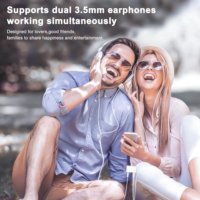 USB C to 3.5mm Audio Adapter, 3 in 1 Aux to USB C Headphone Splitter Dual 3.5mm - Image 4